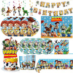 Toy Story Party Decoration Tableware Paper Plates Party Favors Gift Tablecloth BirthdayParty Supplies Toys Stamp Bracelet