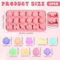 (New) 18 Cavity 3D Silicone Mold Bow Leaf Jelly Ice Pudding Soap Mold Fondant Chocolate Cake Decorations Baking Tool