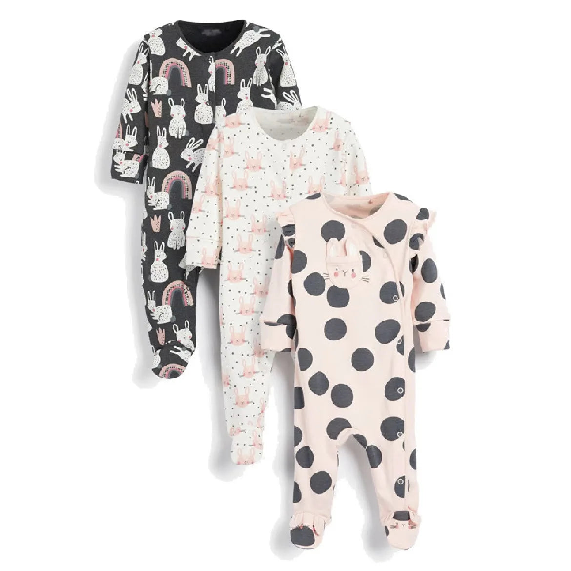 Brand Newborn Babies Clothes Infant Baby Boys Girls Romper Cotton Long Sleeve Pajamas Jumpsuit Toddler Clothes Outfits 3Pcs/Lot