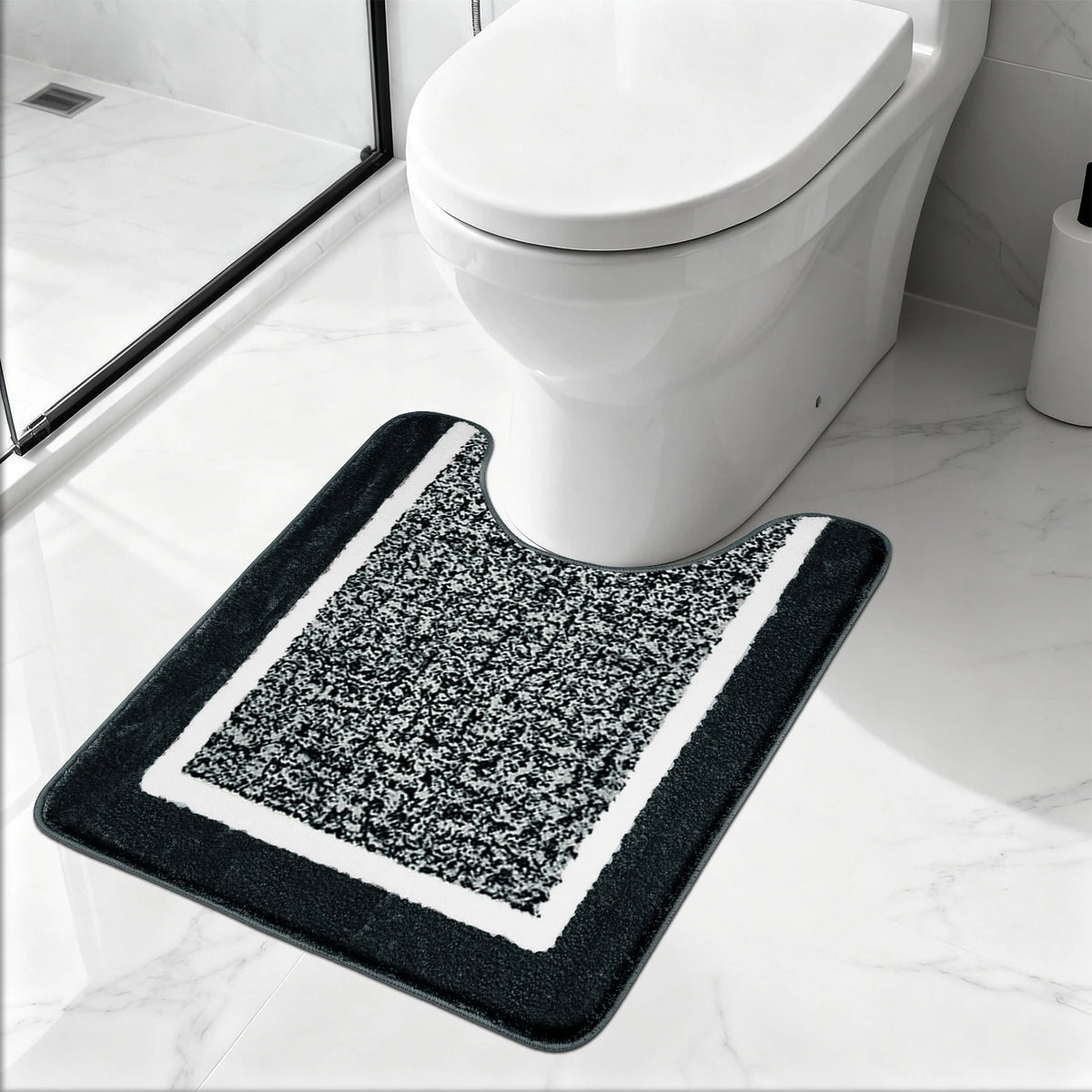 U-Shaped Toilet Mat Bathroom Mat Bathroom Carpet Bathroom Carpet Memory Foam/Chenille Bath Mat Anti-Skid Super Absorbent