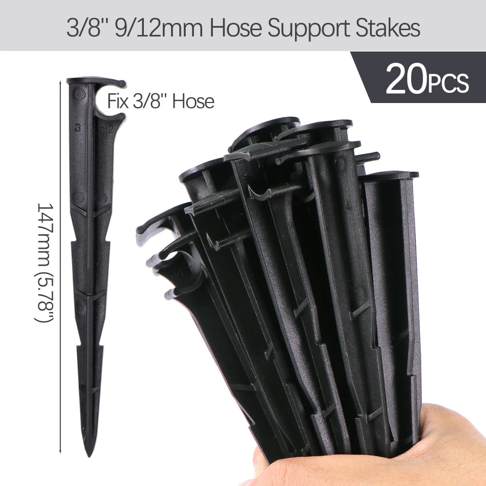 3/8" 9/12mm Misting Cooling System 360° Free-Bend Nozzle Atomizer Sprayer PE Hose 80 Mesh Filter Garden Irrigation Watering Kit