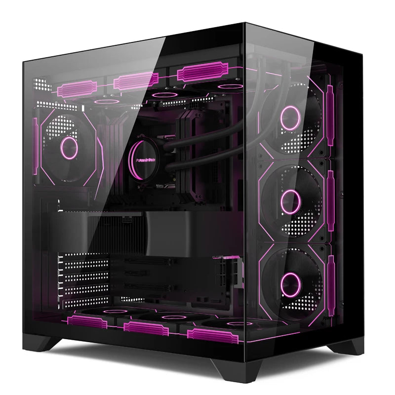 Power train Dreamland PRO ATX motherboard PC gaming 360 water-cooled Sea view room Double-sided glass gaming computer case