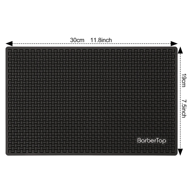Black Anti Slip Barber Station Pad Scissores combs Tools Rubber Storage Mat Hairdressers Barbershop Professional Tools Supplies