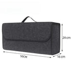 Car Storage Bag Car Trunk soft Organizer Felt Storage Box Accessories Large Anti Slip Compartment Boot Storage Organizer Tooll