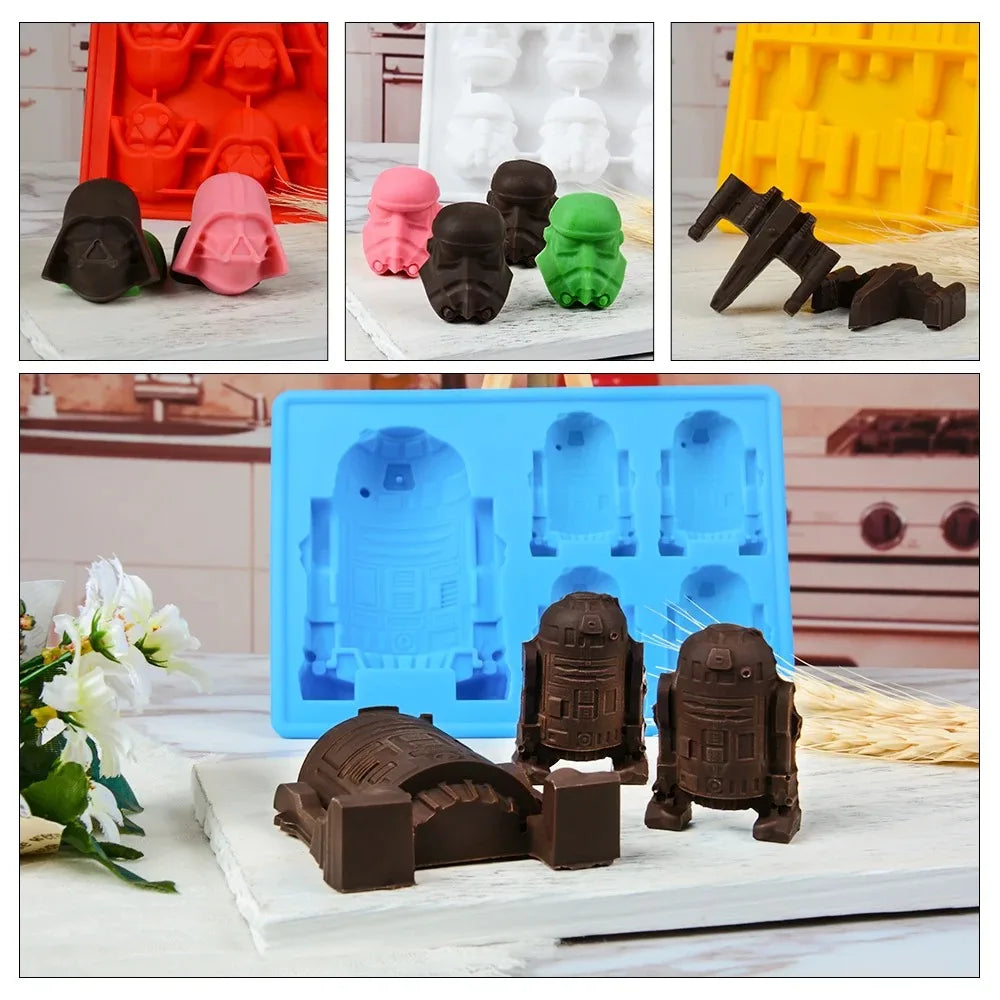 3D Cartoon Silicone Mold for Baking Chocolates Gummy Candy Jello Ice Cube Soaps Gypsum Form Plaster Mould for War Fans