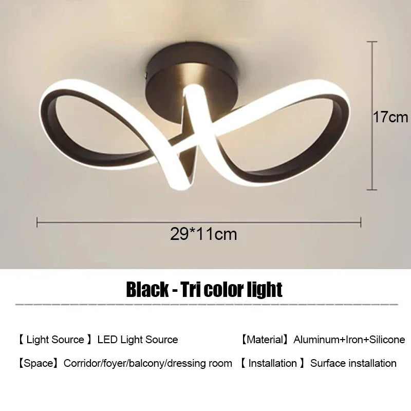 LED Strip Aisle Ceiling Lights Modern Minimalist Living Room Lamps For Balcony Entrance Staircase Home Decor Multiple shapes