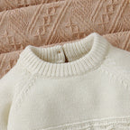 Newborn Baby Romper Long Sleeve Knit Infant Boy Girl Jumpsuit Fashion Solid Overalls Toddler Clothes 0-9M Foot Wrapped Warm Fall