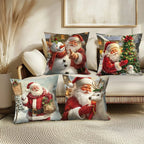 Christmas Throw Pillow Cover Santa Snowman Decorative Pillowcase for Sofa Bed Cushion Case for Christmas Home Decor Navidad 2025