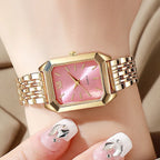 2pcs/set Luxury Women's Quartz Watch with LOVE Bracelet Watch Set Fashion Alloy Band Business Ladies Watches Female Clock Gifts