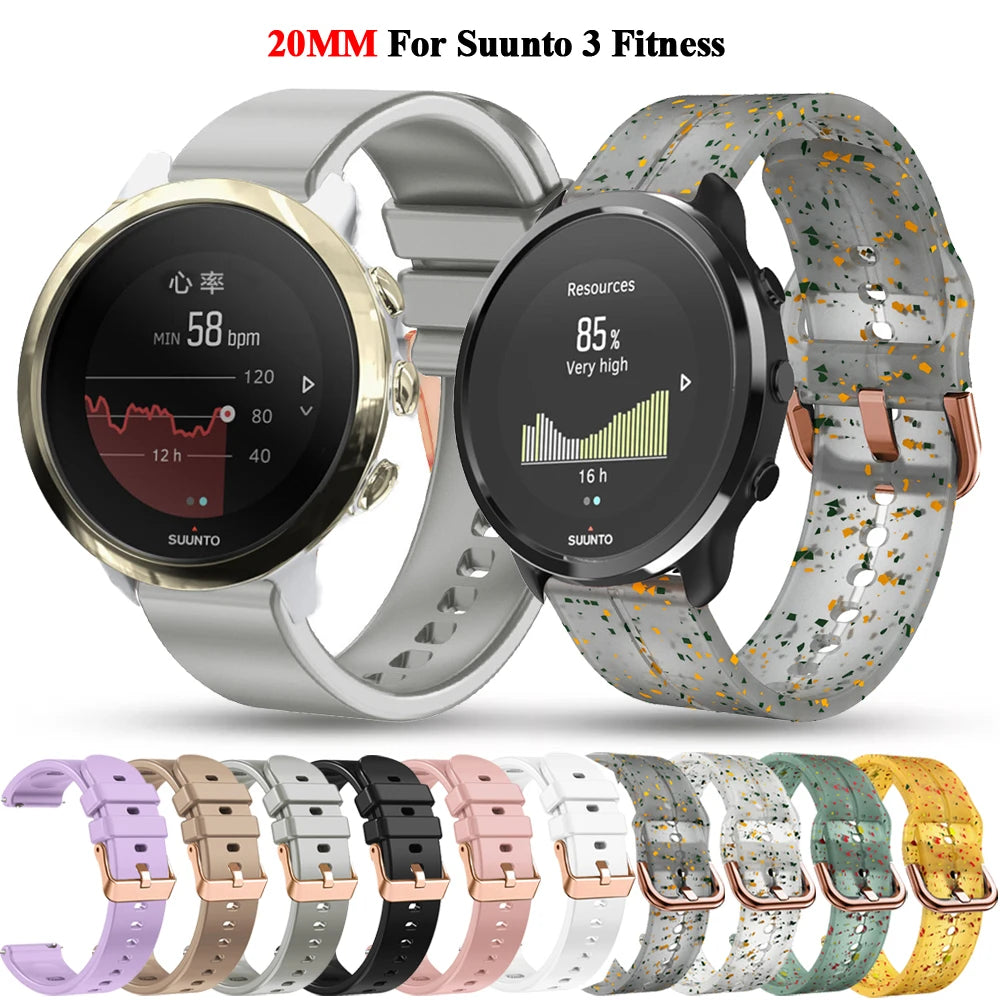 20mm Replacement Straps For SUunto 3 Fitness Wristband For POLAR Pacer/IGNITE 2/3/Unite Sports Silicone Band Bracelet Watchbands