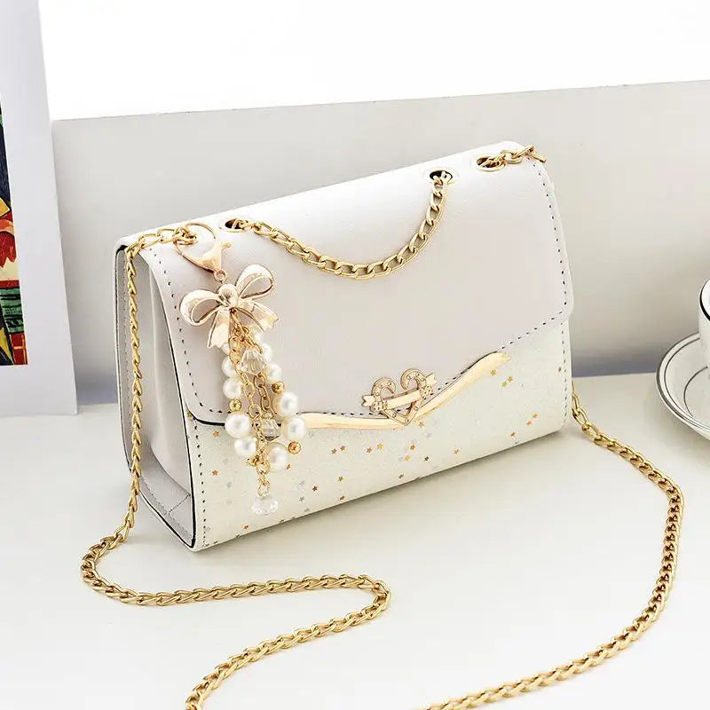 Korean Version Women's Crossbody Bag Sequin Chain Shoulder Bag Mobile Phone Bag