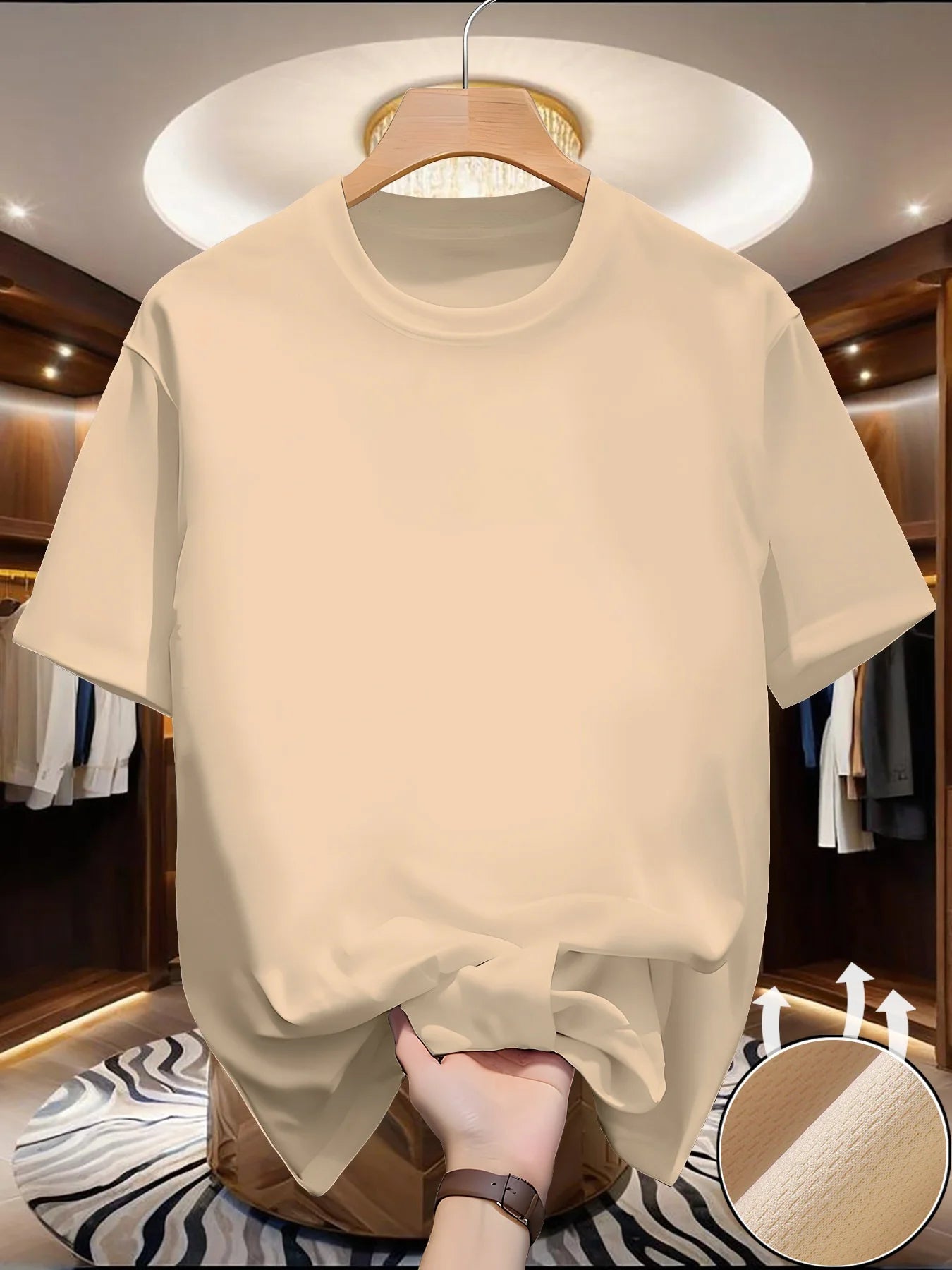 2026 New Men's running T-shirt, spring/summer slim-fitting T-shirt, quick drying short sleeved breathable sports Modern T-shirt