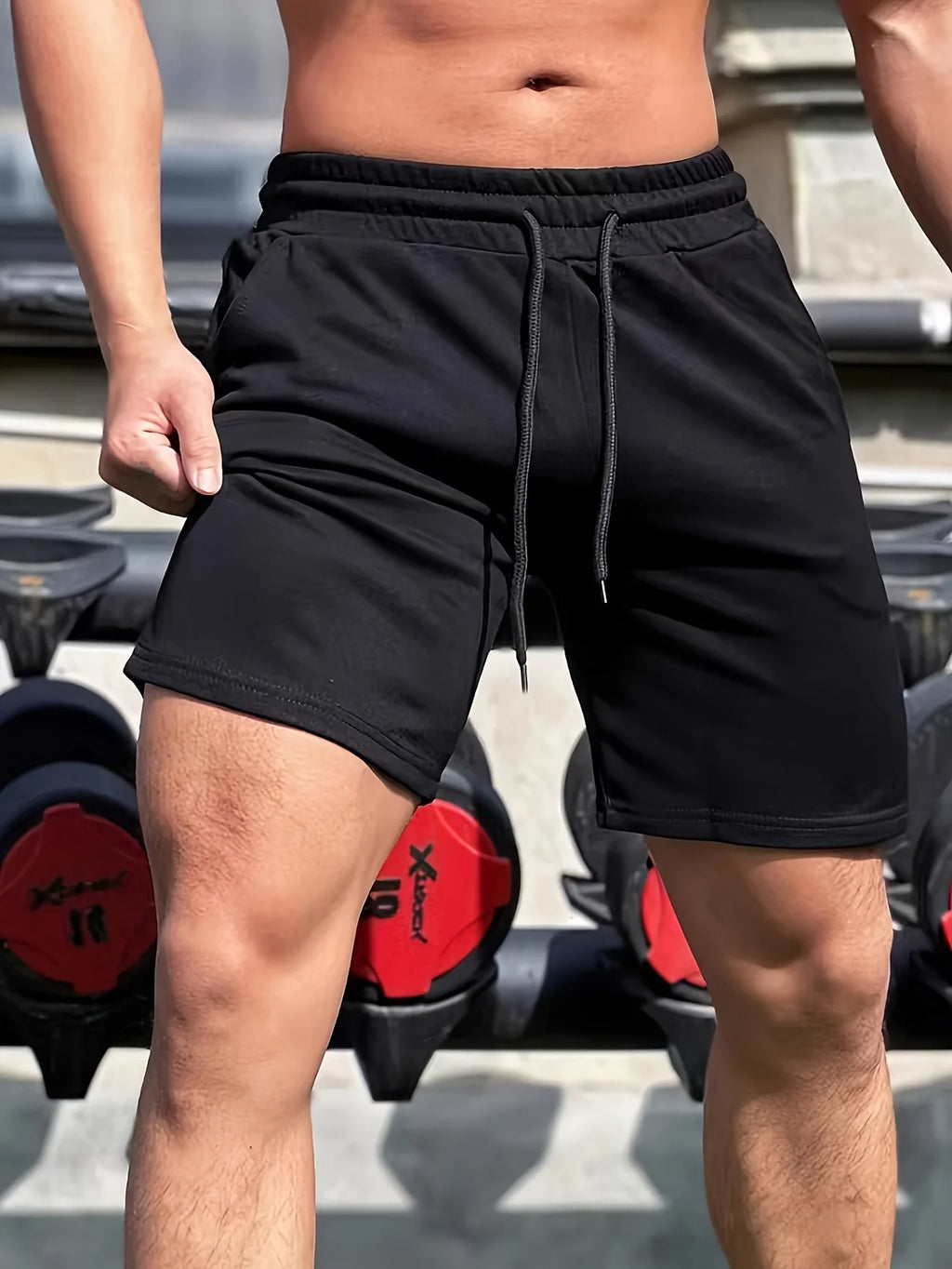 Comfortable Fitness Mens Summer Casual Shorts Drawstring Athletic Shorts Loose Women Cotton Sweatpants Sports Jogging Beach Pant