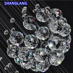 Crystal Ball Led Ceiling Chandelier Modern Pendant Lights Design Large Suspension Luminaire Luxury Hanging Lamp For Living Room