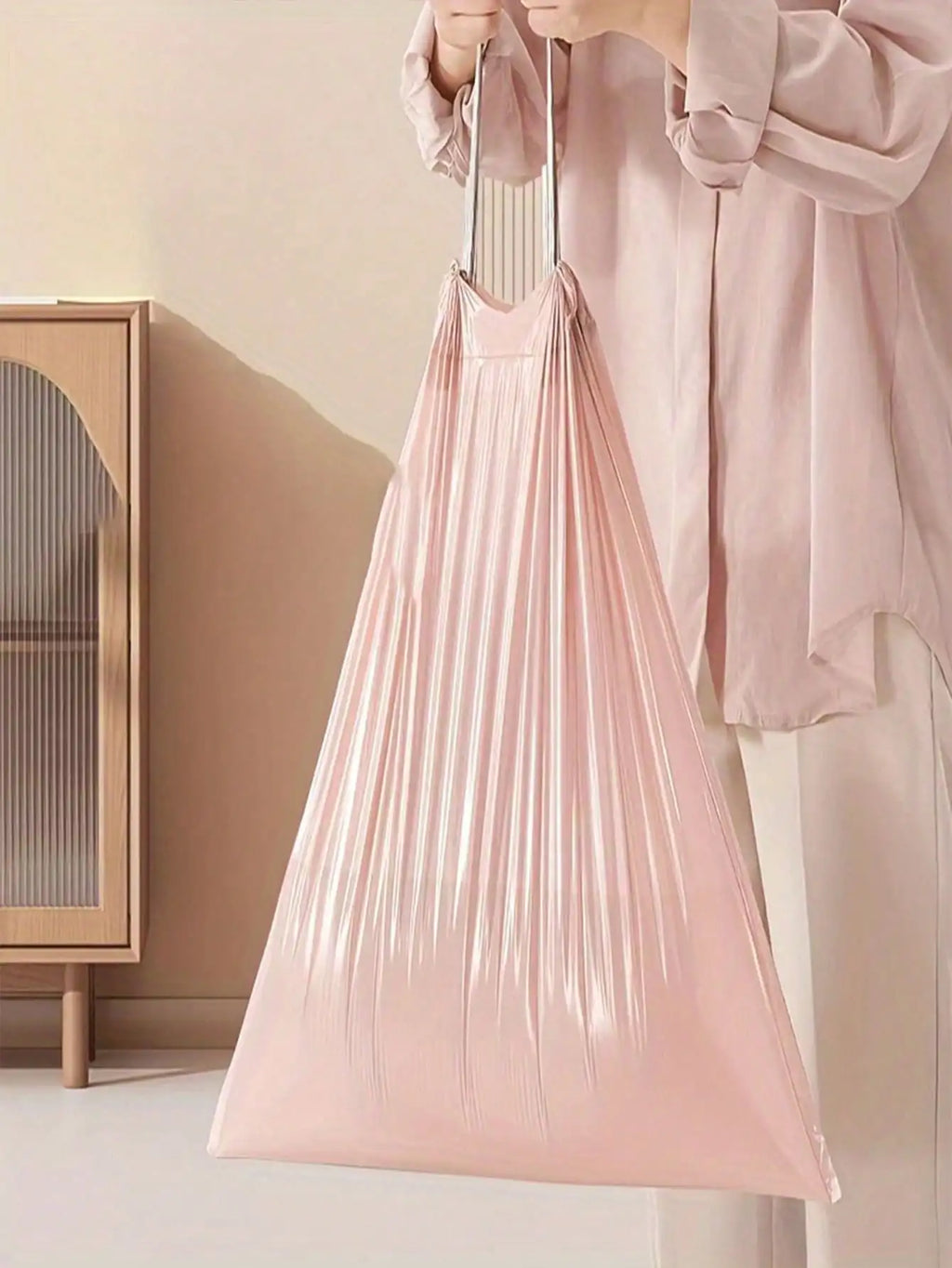 200pcs Drawstring Garbage Bags, Small Trash Bags For Home, Office, Bedroom, Bathroom, Odor-Preventing Kitchen Waste Basket Liners, Disposable Garbage Bags For Kitchen, Bathroom, Home, Living Room, Bedroom And More Scenes, Mul