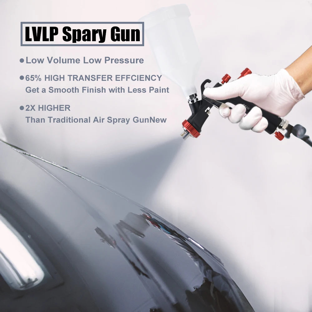 AEROPRO LVLP Spray Gun A610/R500 Home Professional Airbrush For Car Pneumatic Automotive Paint Gun Kit 1.3 1.4 1.5 1.7 2.0 2.5mm