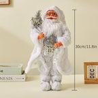 Blue and white Santa Claus, Christmas gifts New Year gifts Birthday gifts, home furnishings, window decorations
