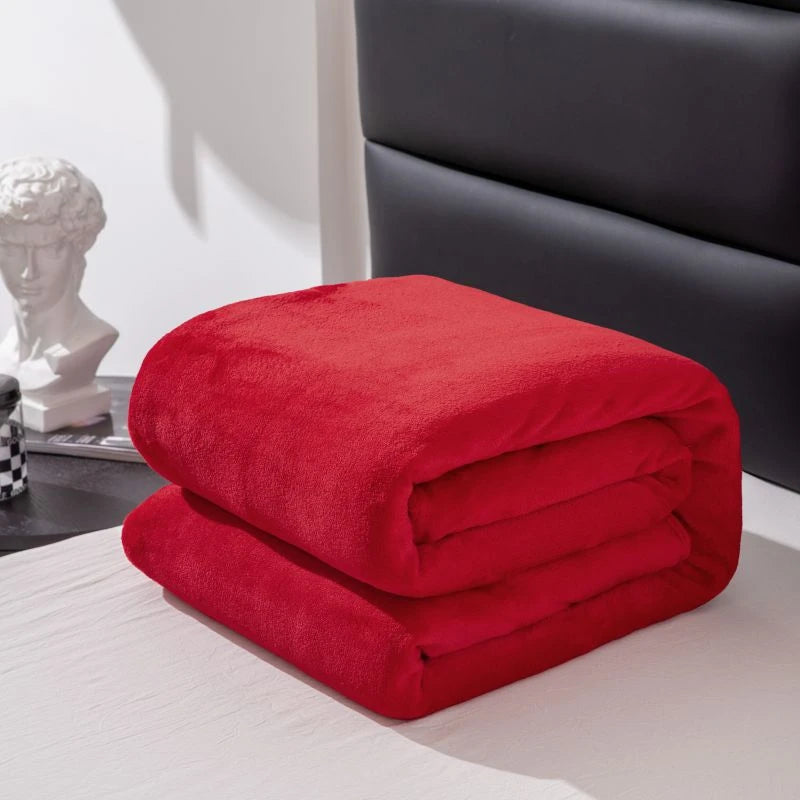 Flannel Blanket - High-weight Multi-functional Soft Blanket with Skin-friendly Texture and Multiple Color Options Available