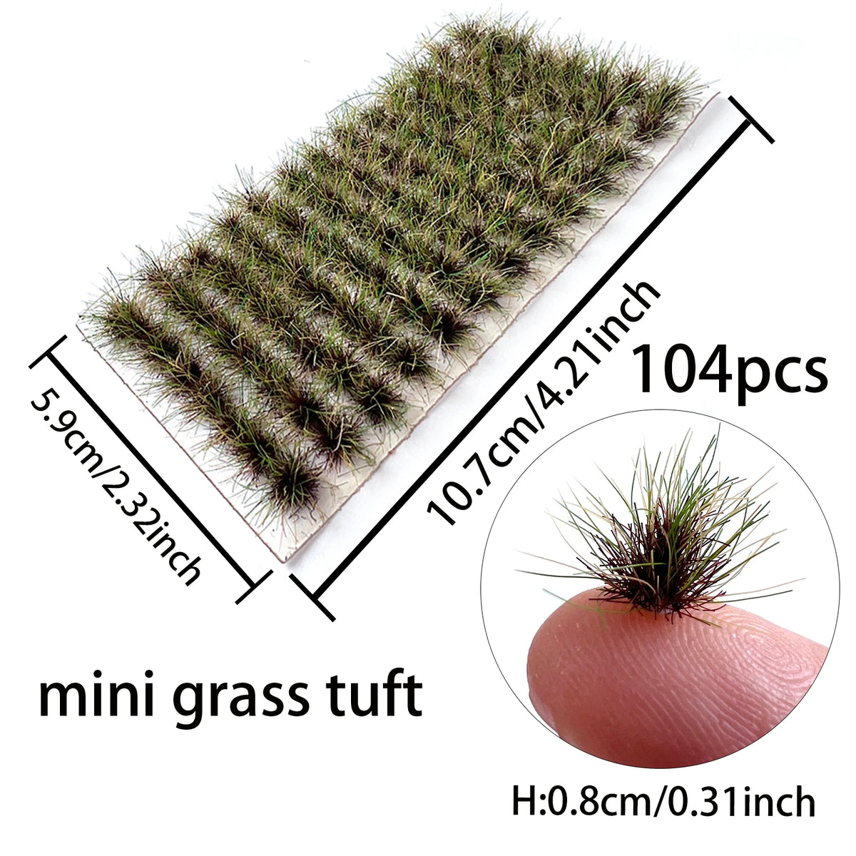 Micro Miniature Grass Cluster Model Sand Scene DIY Material Realistic Grass Tuft Miniature Grass Bushes Plant Cluster Scenery