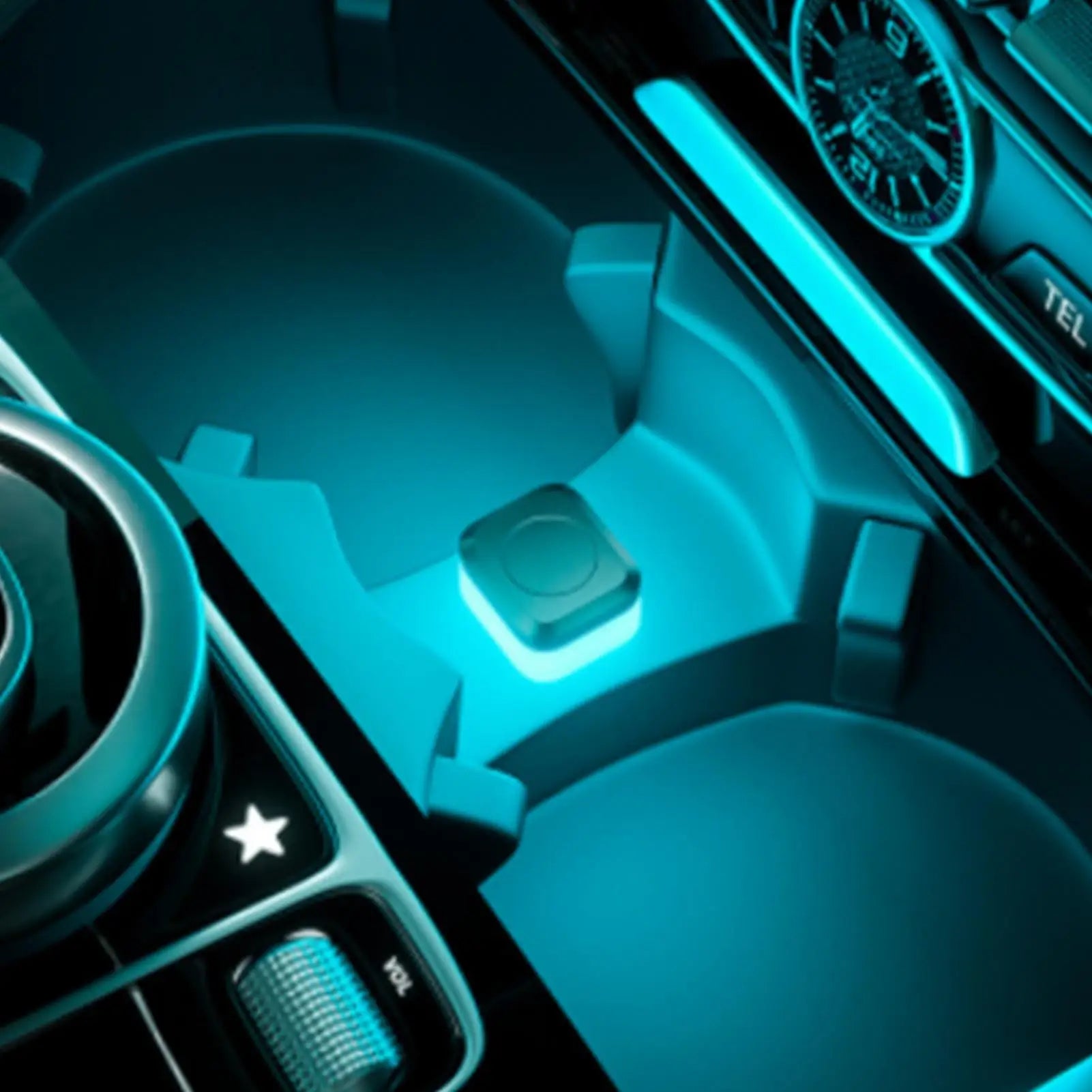 Car LED Lights Interior Wireless LED USB Car Light Ambient Light Wireless Multicolor Night Light Multiple Modes Interior Lighing