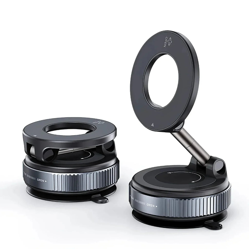 Super Strong Car Phone Holder Suction Cup Vacuum Magnetic Phone Stand 360° rotatable and Foldable Suction Cup Phone Holder