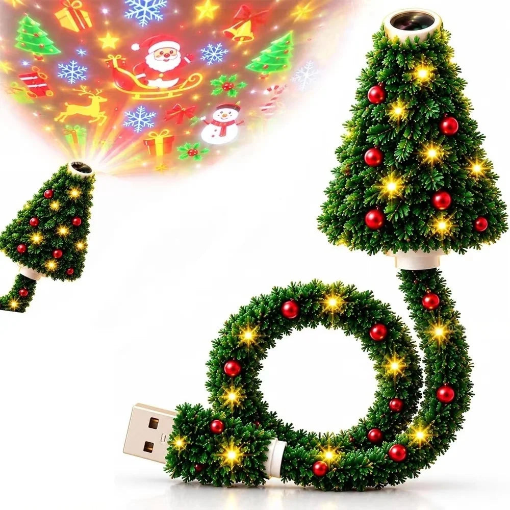 New Christmas Light Projector Easy To Connect USB Powered Christmas Night Light Includes 6 or More Festival Modes