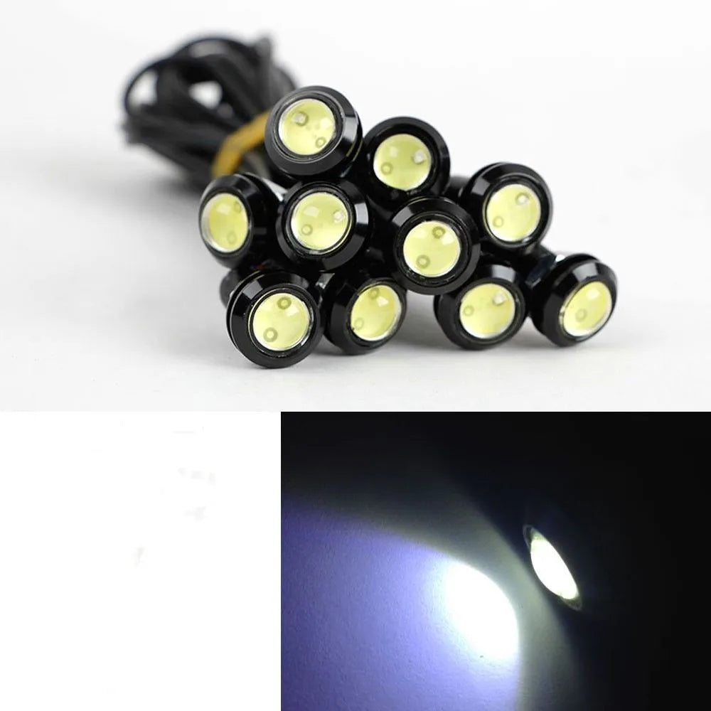 10pcs 12V LED Eagle Eye DRL 18mm High Power SMD Daytime Running Light Car Fog Bulb Reverse Backup Parking Turn Signal Lamp Hot