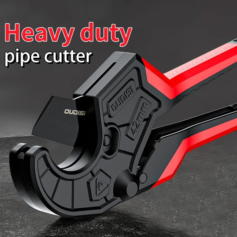 High Hardness Pipe Cutter 0-42mm Aluminum Alloy Body Ratchet Scissors Tube Cutter for PVC PPR PEX Plastic Hoses Plumbing Pipe