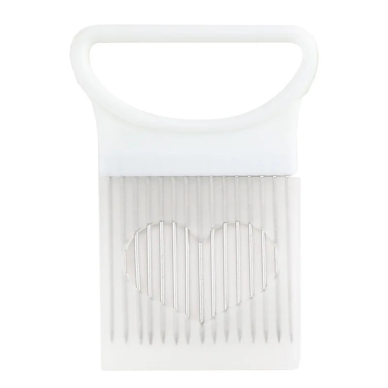 Effortlessly Slice Onions with this Colorful Onion Slicer Kitchen stainless steel potato chip onion holder for chopping assi