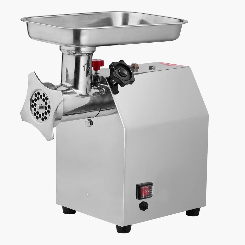 SucceBuy Commercial Electric Meat Grinder 7/5 lbs min #12/8 Industrial Meat Mincer with 2 Grinding Plates for Kitchen Restaurant