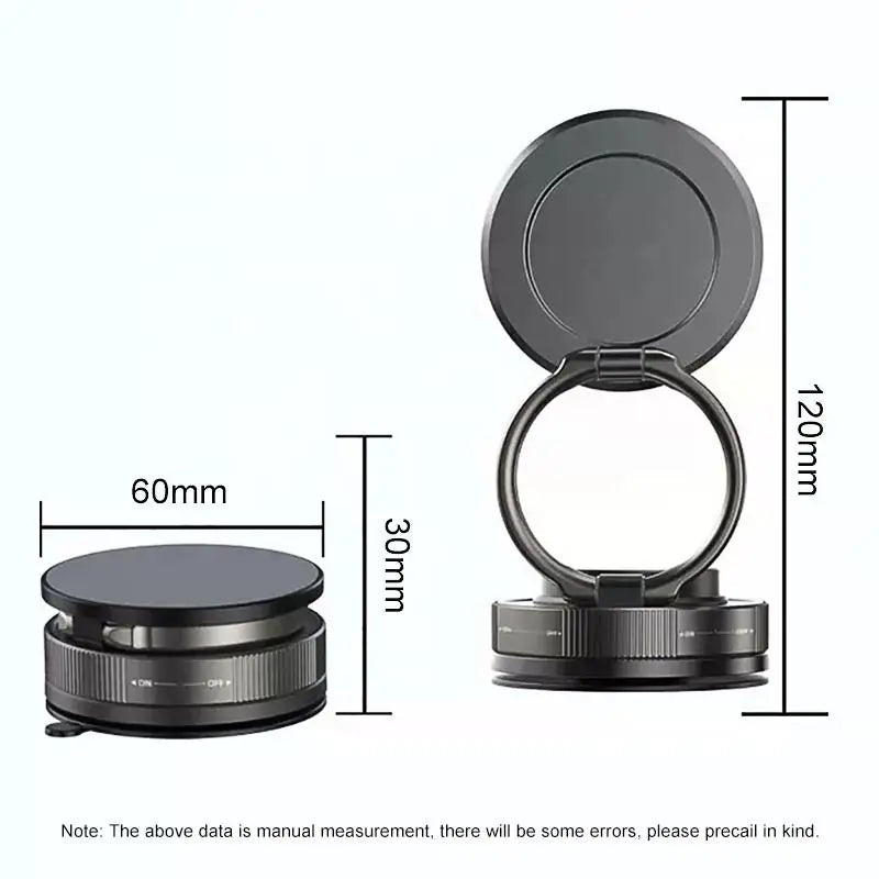 Magnetic Phone Holder 360 Rotatable Foldable Adjustable Vacuum Magnetic Car Mount Hands-Free Suction Cup Phone Holder Universal