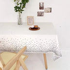 5pcs Plastic Dot Disposable Table Cloth for Parties,Plastic Tablecloth,Golden Dots Table Covers for Picnic,Birthday,Party