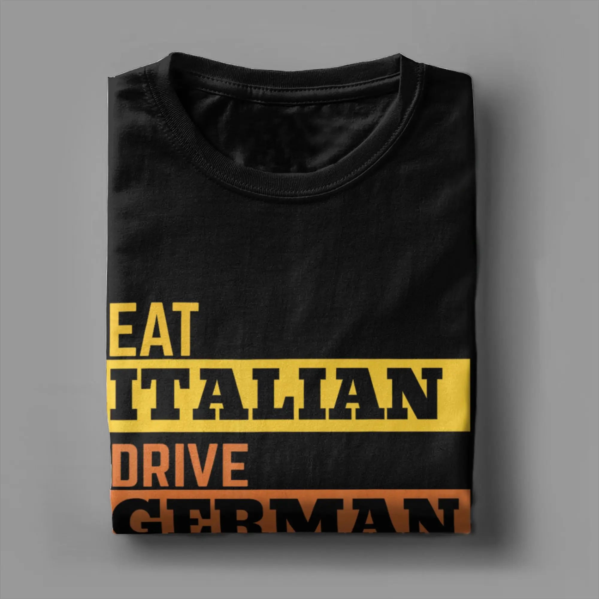 Men's T-Shirts Eat Italian Drive German Marry Slavic Retro Humorous Cotton Tee Shirt Short Sleeve T Shirts O Neck Clothes Summer