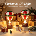 Christmas Glowing Ornaments Santa Claus Snowman Fireplace Resin LED Night Light Christmas Decoration Holiday Kids Toys Gift