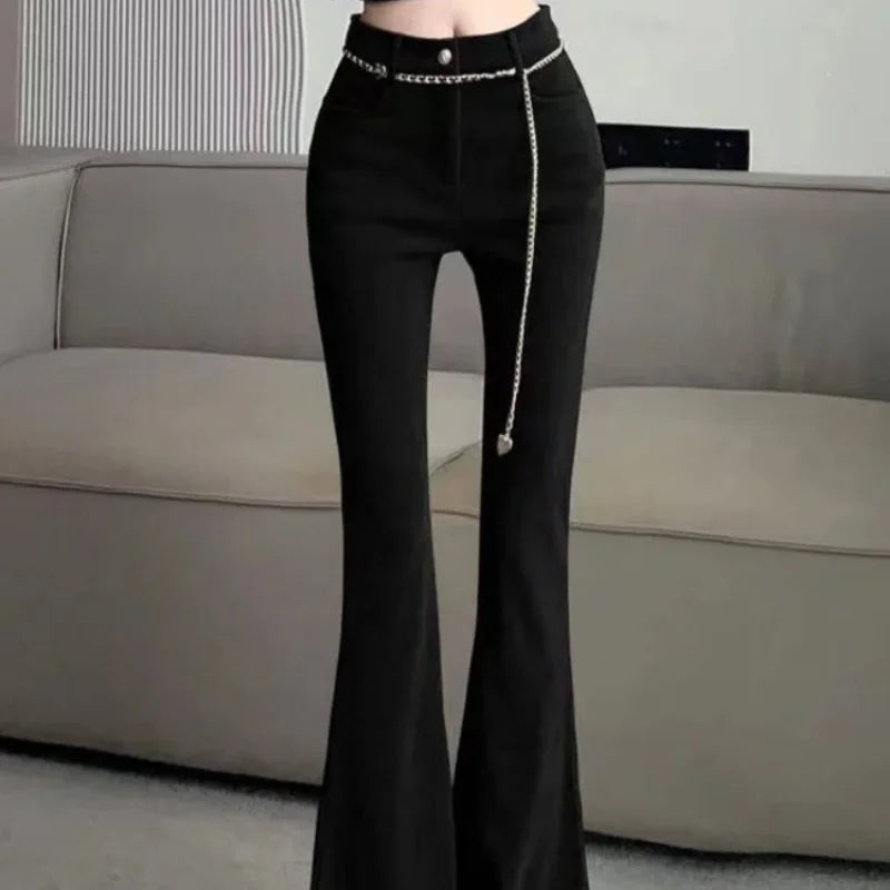 Pants for Women Fluid Woman Trousers High Waist Autumn Winter Trends 2025 Chic and Elegant New In Xxl Vintage G Harajuku Slacks