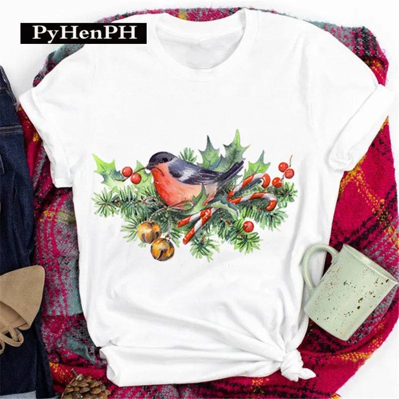 Merry Christmas T Shirt  Personalized and Exquisite Christmas Gift T-shirts and Clothes Women Clothing Aesthetic Clothes