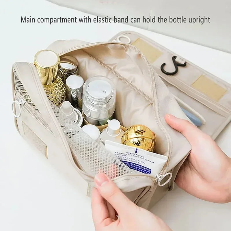 Travel Makeup Bag High Capacity Toiletries Storage Pouch Travel Make Up Organizer Waterproof Beauty Bag Bathroom Wash Bag
