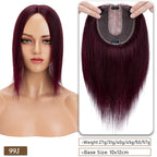SEGO 10x12CM Hair Toppers for Women No Bangs 130% Density Silk Base Real Human Hair Clip in Top Wiglet Hair Pieces for Women