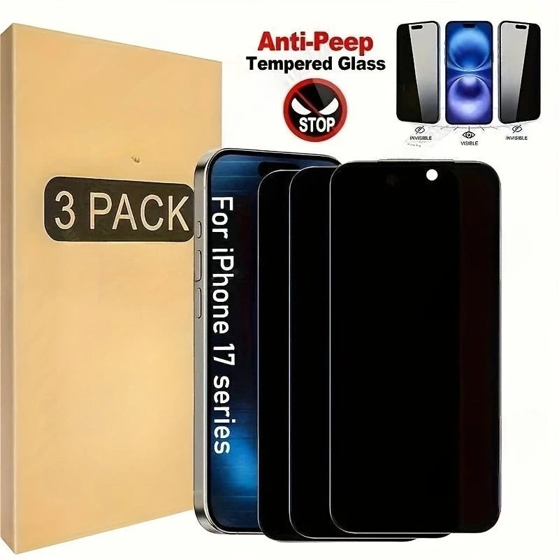 3Pack Privacy Screen Protector for iPhone 11 12 13 14 15 16 17 Pro Max 16e Air Protective Glass For iphone 13 12 Mini Glass