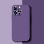 Original Silicone straight edge Case For iPhone 11 12 13 14 15 Pro XS Max XR X 8 7 Shockproof Funda Cover