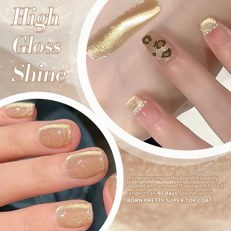 BORN PRETTY 10ml Cat Magnetic Gel Sparkling Semi Permanent Soak Off Manicure UV Gel Nail Art Varnish Autumn Winter Gel Nails