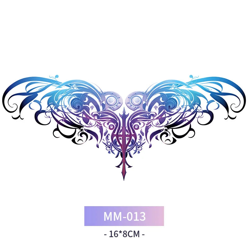 Sexy Succubus Tattoo Stickers Tatoo Waist Chest Woman Art Temporary Tattoos Waterproof Long-Lasting Fake Tattoos For Women
