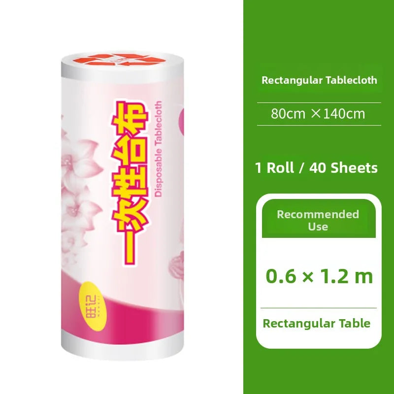 Disposable Plastic Tablecloth Thiened Waterproof Transparent Small Dining Cloth Home Use round Rectangle Square Tablecloth