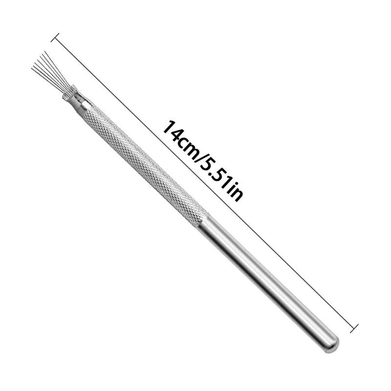 Nail Art Seven-pin Texture Brush Brushed Multi-head Bendable Nail Modeling Tool DIY Pottery Brush Pottery Tool