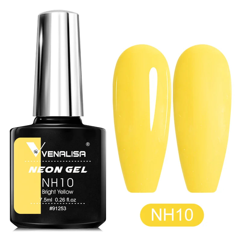 Venalisa Neon Gel Polish Varnishes Hybrid Nails For Manicure 7.5ml Semi Permanent Soak off Enamel Gel Polish UV Nail Gel Polish