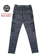 Printed Leggings, Non-Denim Fabric, High Waist Tummy Control Skinny Long Pants, High-Stretch Breathable Seamless Yoga Pants