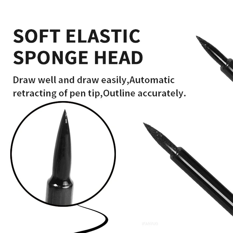 3Color Black Brown Liquid Eyeliner Pen Ultra-thin Head Fast Drying Lasting Matte Smooth Dipping Eyeliner Pencil Makeup Cosmetics