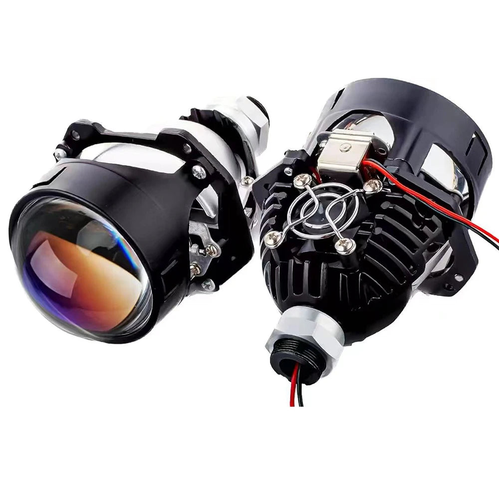 90W 2 PCS 3.0 Inch Blue Bi LED Projector Lens Universal Headlight Retrofit For H1 H4 H7 H11 Auto Light Headlamp Car Accessory
