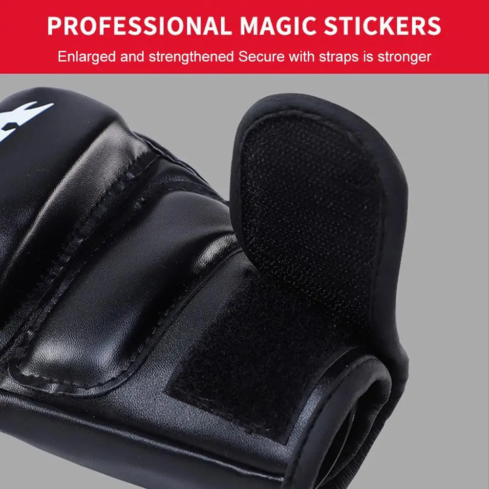 Child Thick Boxing Gloves MMA Gloves Half Finger Punching Bag Kickboxing Muay Thai Mitts Professional Boxing Training Equipment