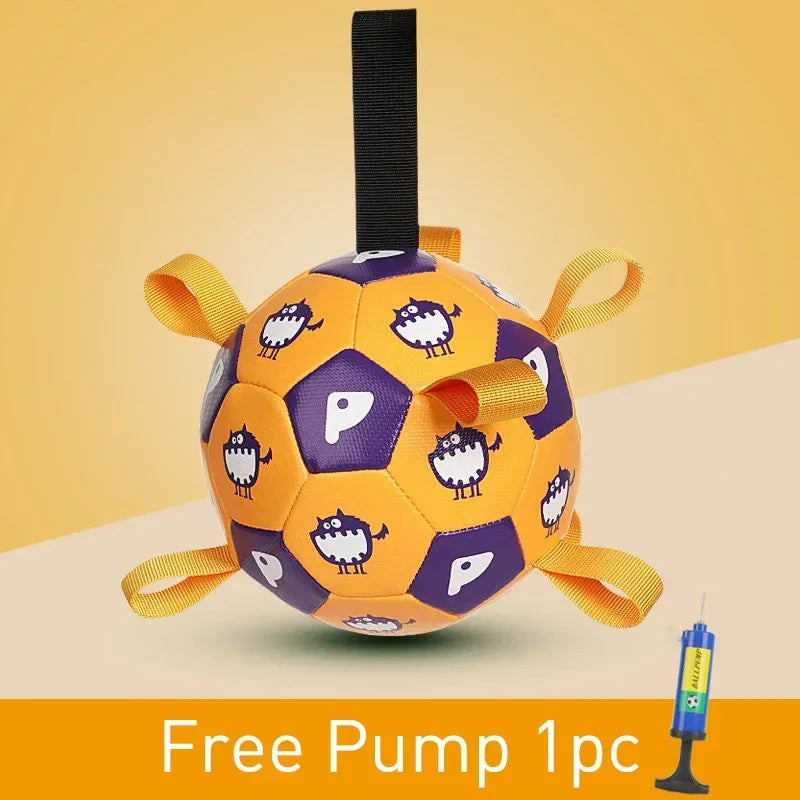 Dog Interactive Football Toys Children Soccer Dog Outdoor Training Balls Pet Sporty Bite Chew Teething Ball With Cute Printing
